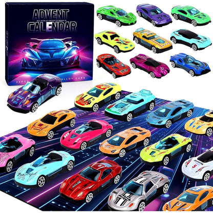 Adventskalender 2026 Kinder Rennauto Spielzeug 24 Tage