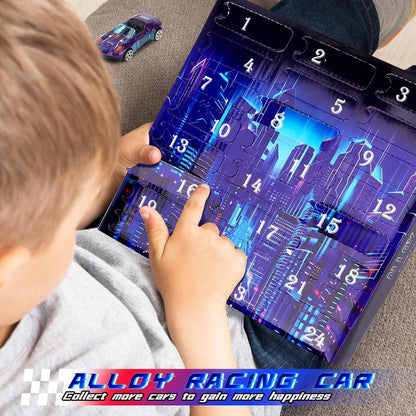 Adventskalender 2026 Kinder Rennauto Spielzeug 24 Tage