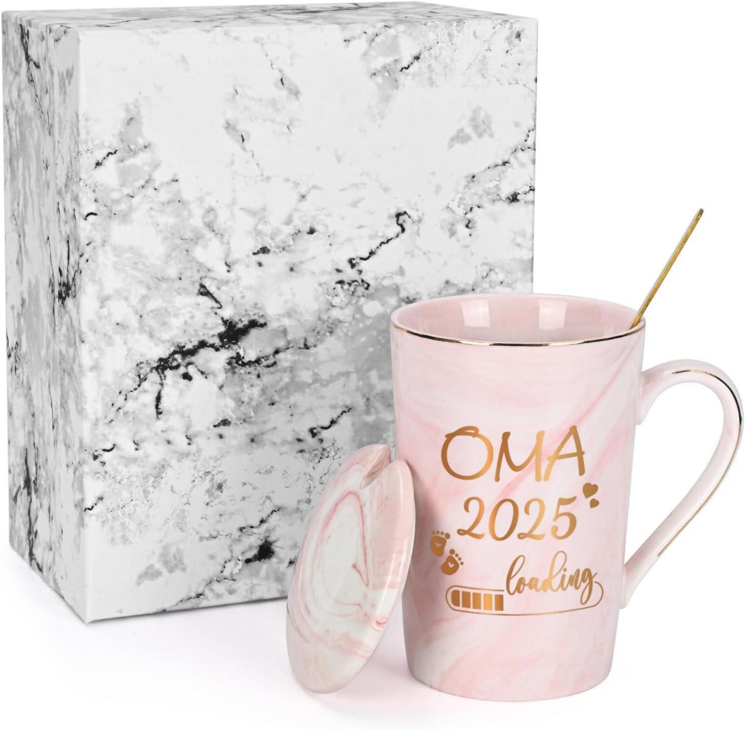 Joymaking Oma Loading 2025 Kaffeetasse Geschenk 400ml Rosa