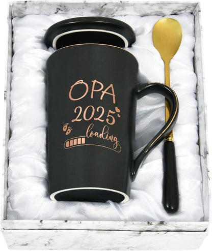 Kaffeetasse Opa Loading 2025 Geschenk werdende Großvater 400ml Schwarz