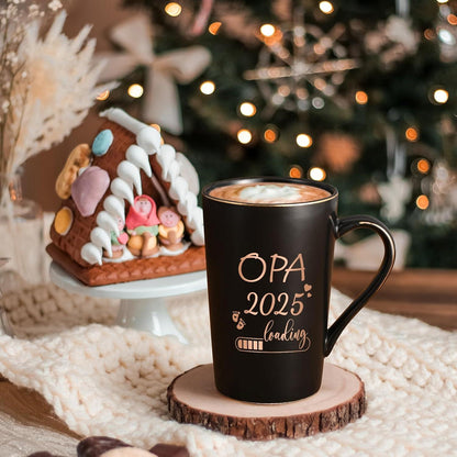 Kaffeetasse Opa Loading 2025 Geschenk werdende Großvater 400ml Schwarz