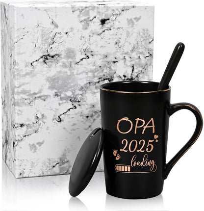 Joymaking Kaffeetasse Opa 2025 Geschenk Schwarz 400ml in Box