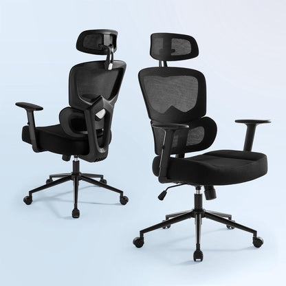 IWMH Großer Ergonomischer Bürostuhl Schwarz