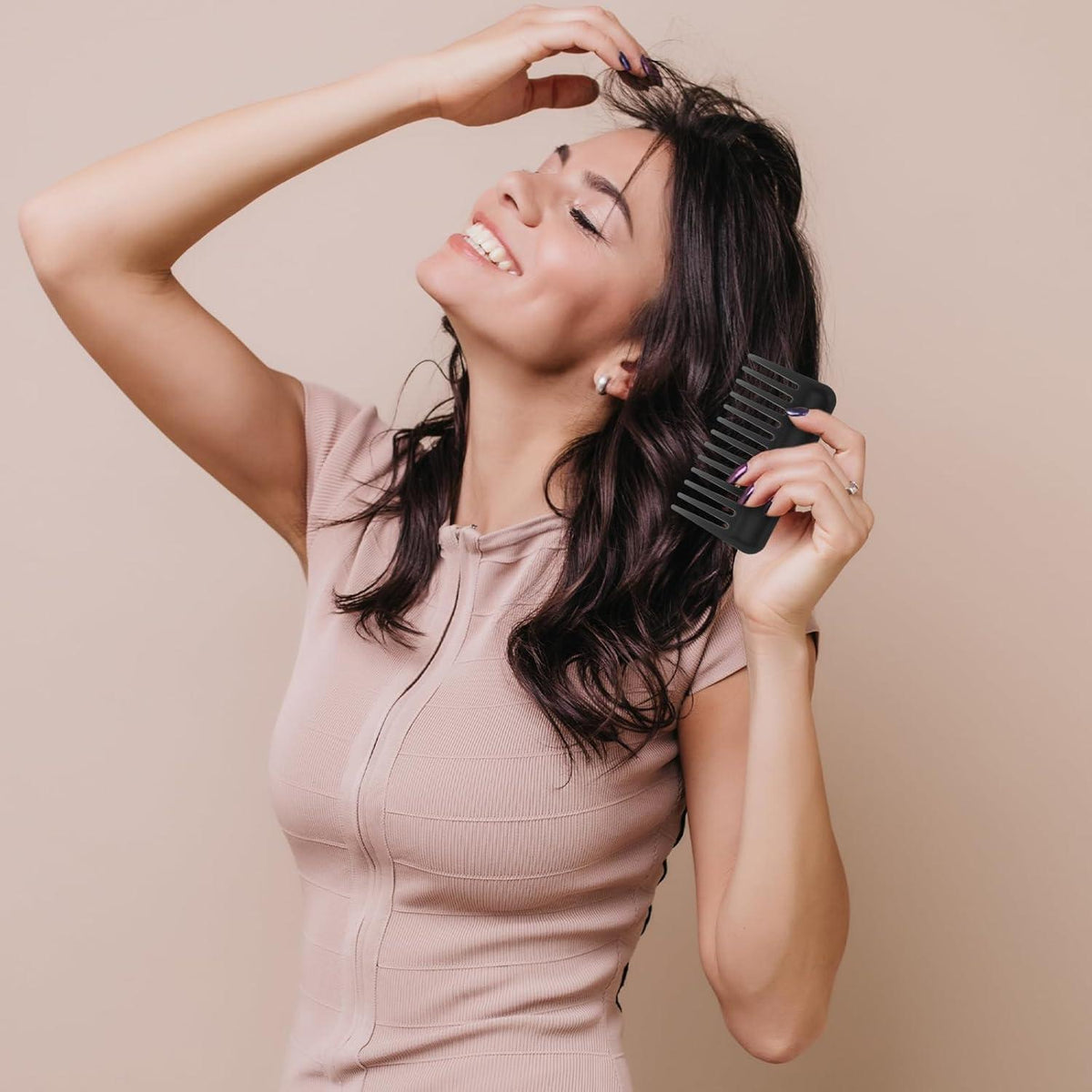 Lockenkamm Haarkamm 6 Stück breite Zähne Frauen Männer Mini Styling