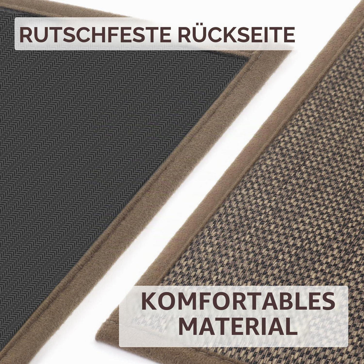 Fussmatte Innen 90x150 cm – Rutschfest & Waschbar Braun