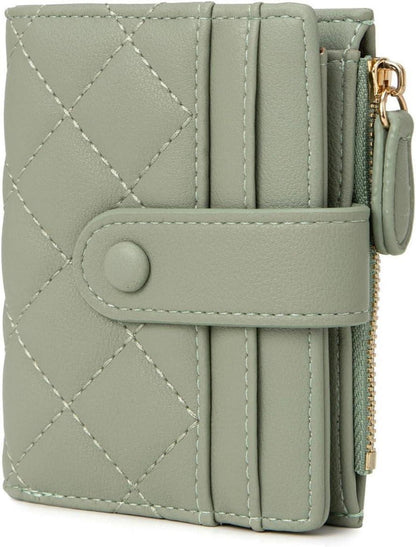 Damen Geldbörse Kleine Brieftasche Leder Rosa Mehrere Fächer