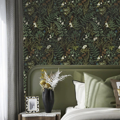 Selbstklebende Tapete Blätter Floral Wandpapier PVC Vinyl D 0.4W x 3L