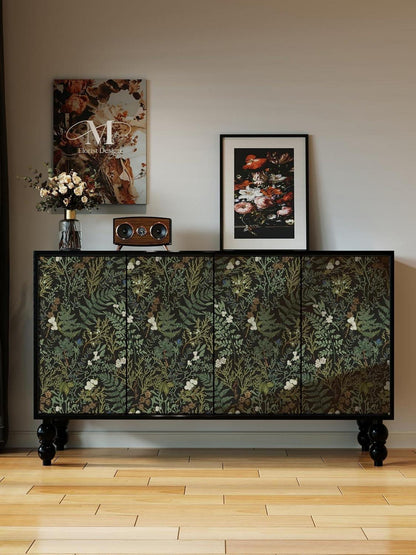 Selbstklebende Tapete Floral Blätter 44x1000cm PVC Vinyl