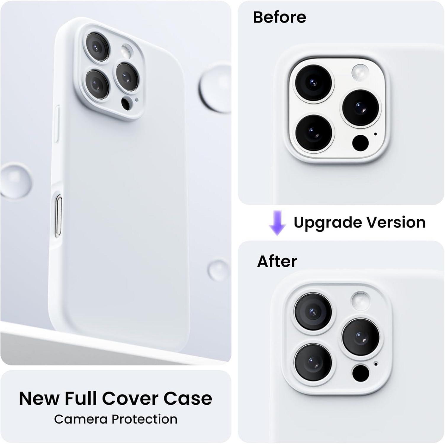 ORNARTO iPhone 16 Pro Hülle mit Kameraschutz und 2 Schutzfolien