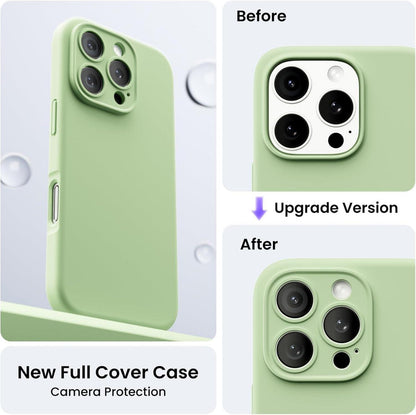 ORNARTO iPhone 16 Pro Hülle Flüssiges Silikon 6.3 Zoll Hellgrün