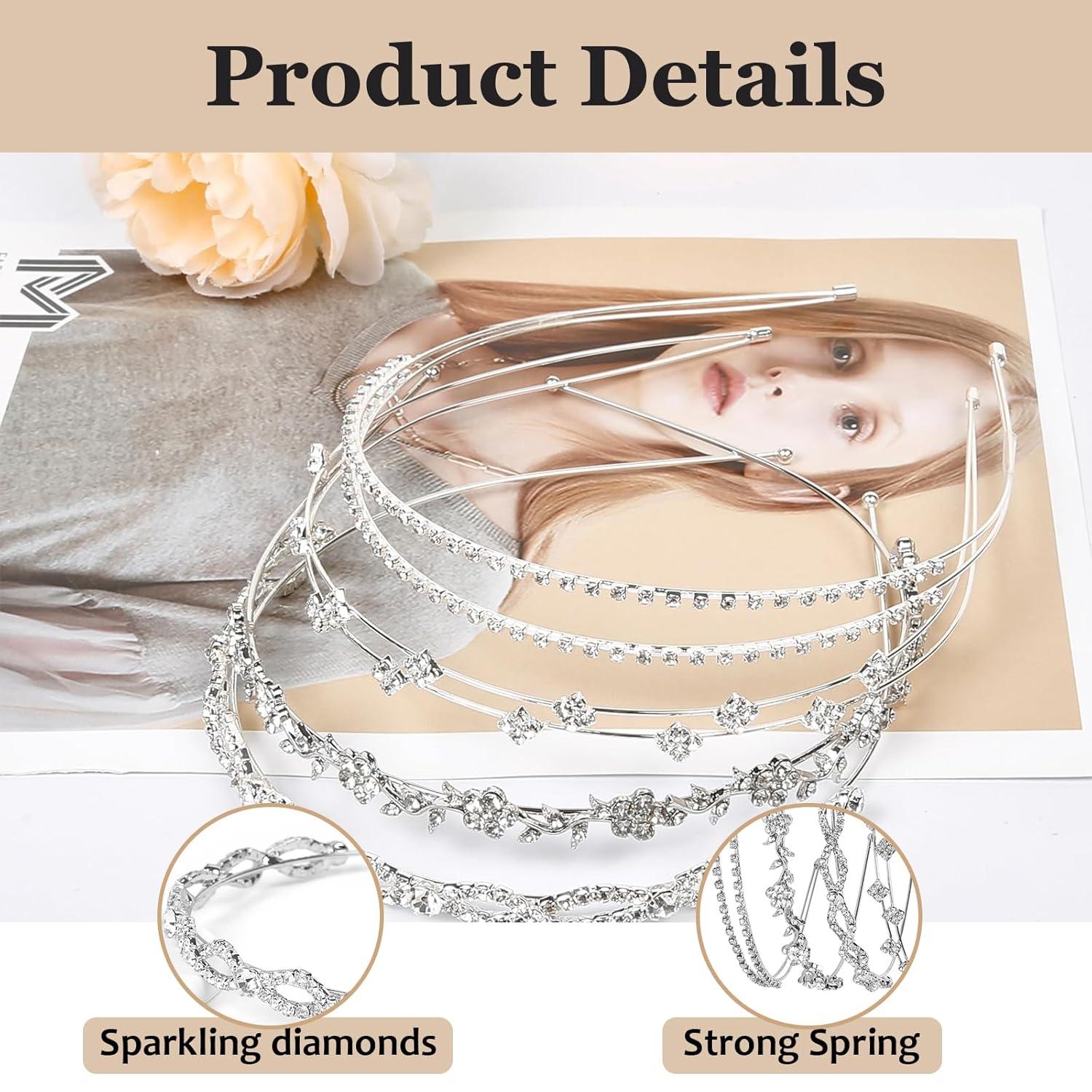 Strass Braut Haarband Kristallperle Haarkrone Haarreif