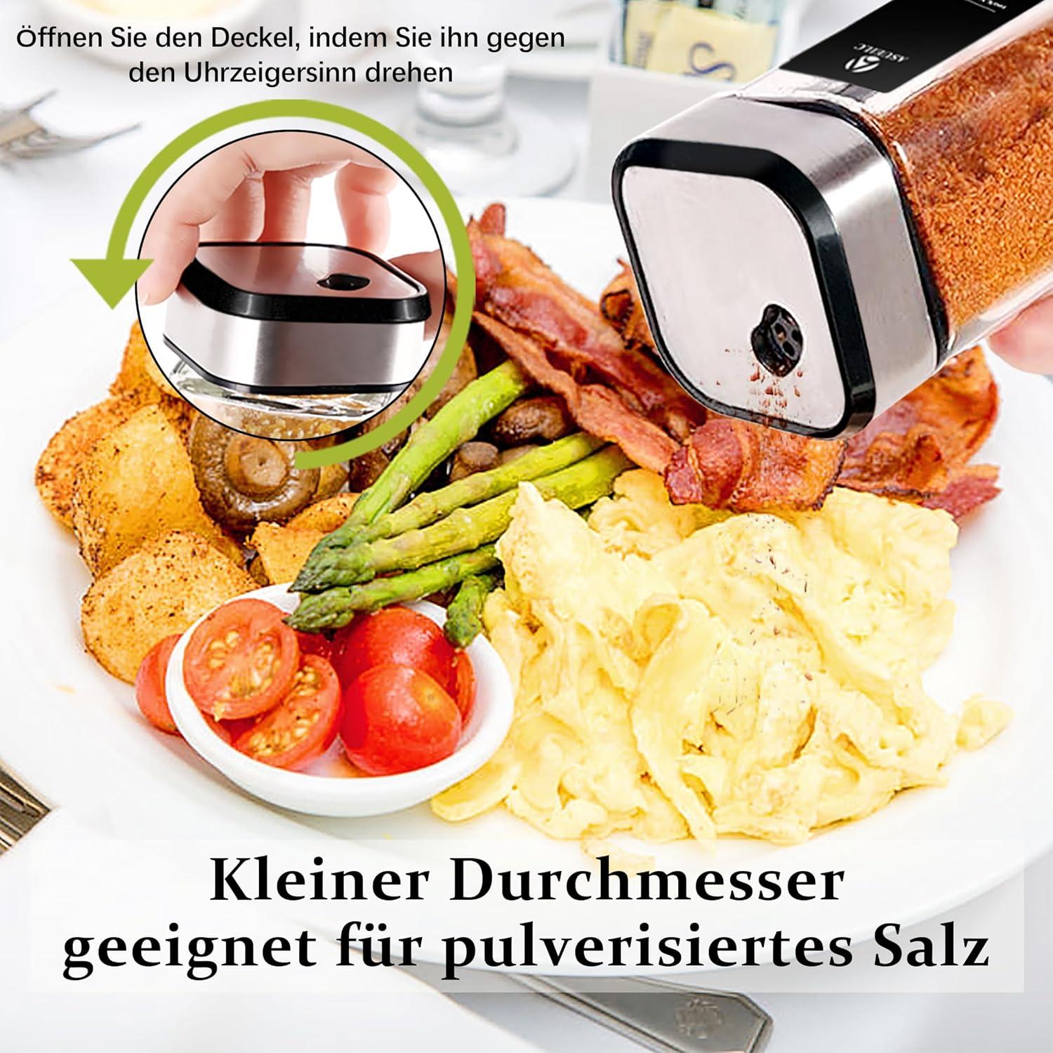 Gewürzgläser Set 35 drehbare Gewürzdosen 120ml mit Etiketten