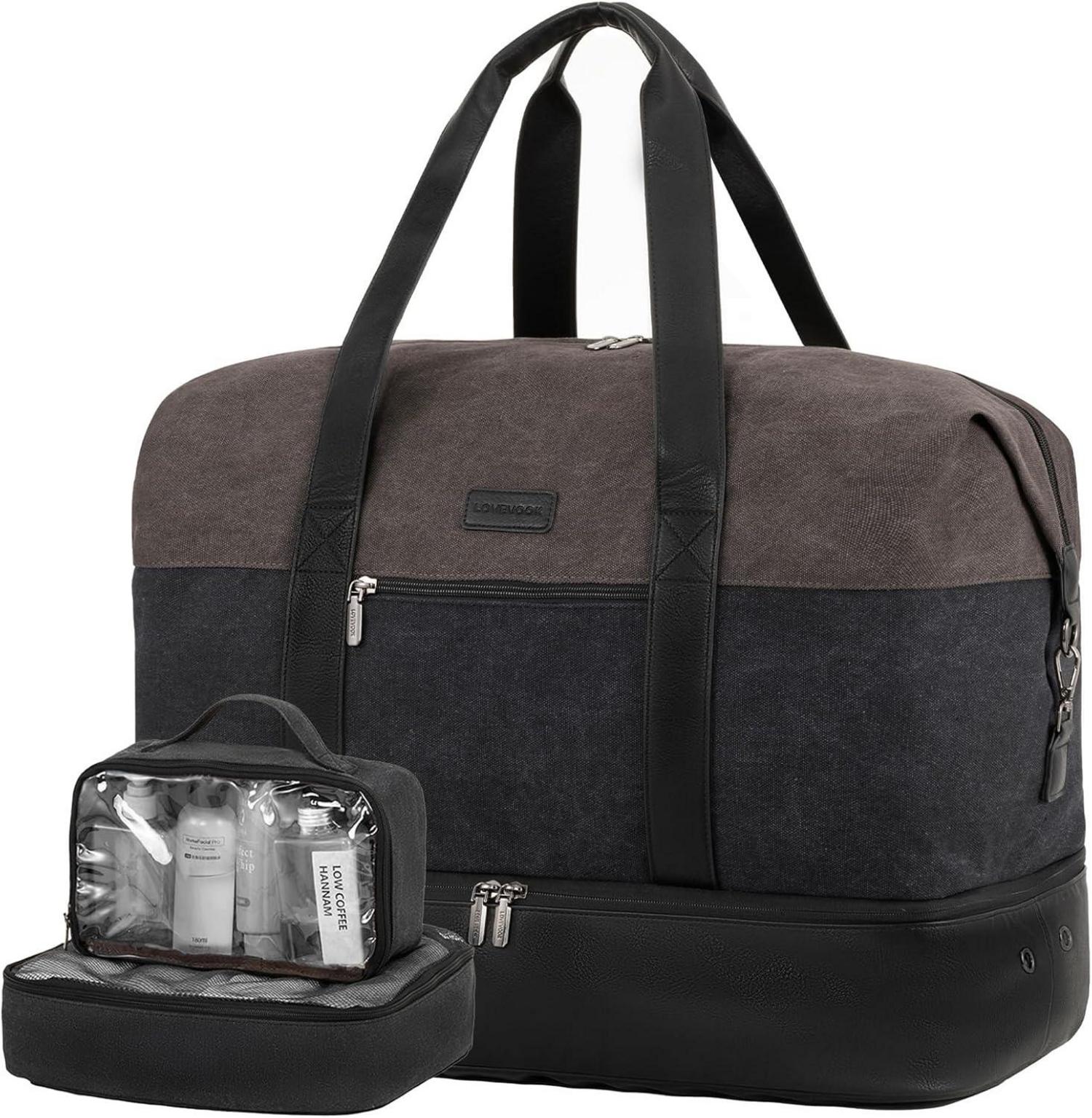 Travel Weekender Duffle Bag mit Schuhfach und Nassfach