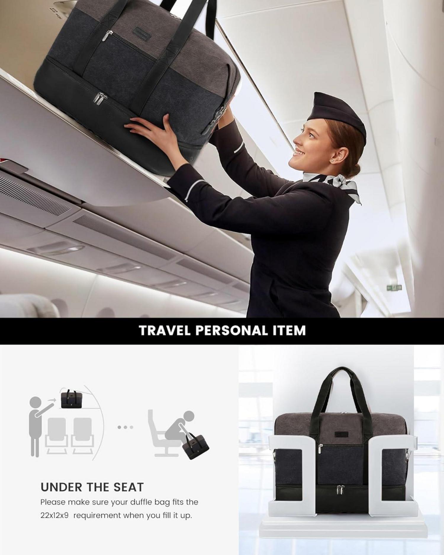 Moderne LOVEVOOK Reisetasche Weekender Herren 56L Handgepäck Sporttasche mit
