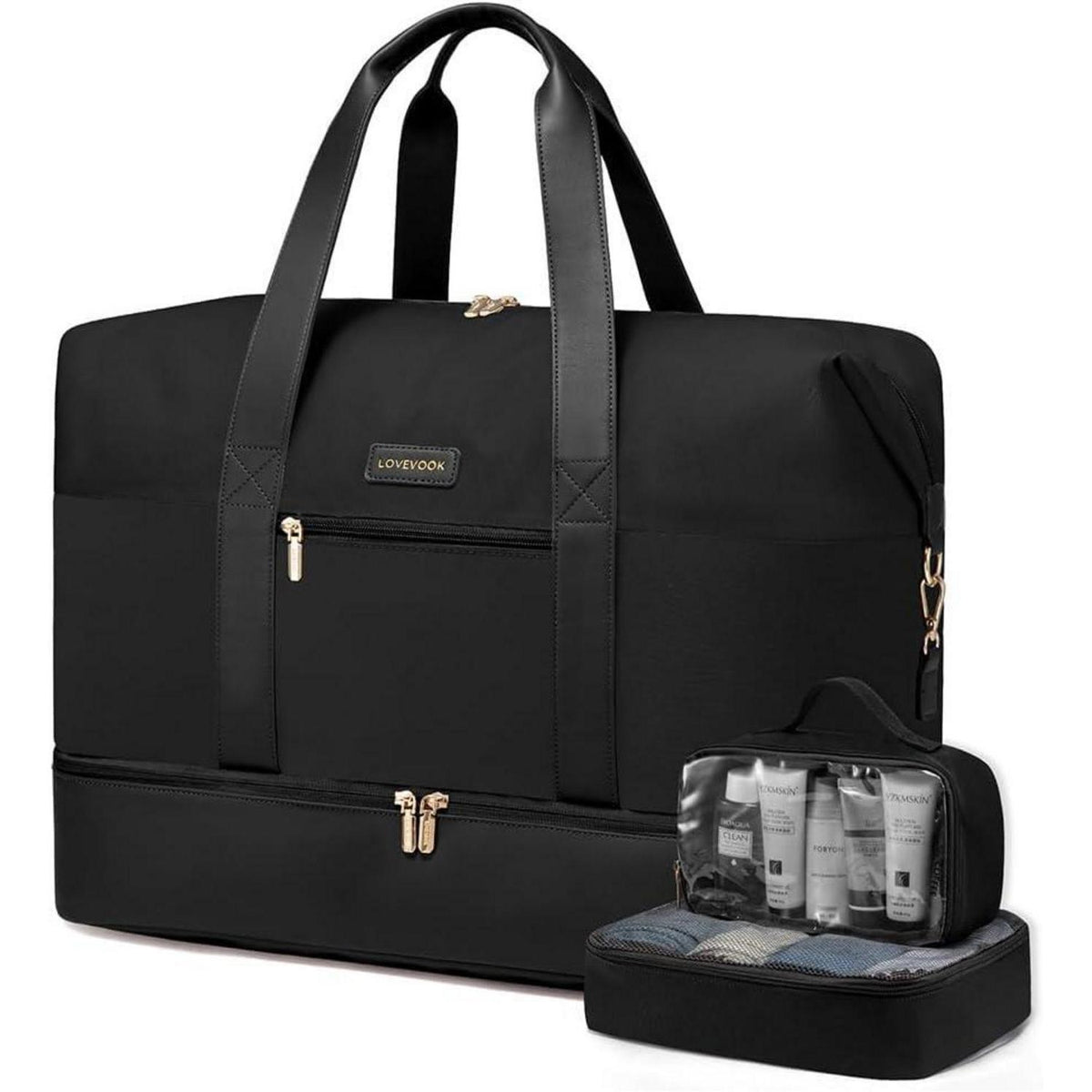 Reisetasche Damen Weekender mit Schuhfach & Nassfach, Handgepäck 60L