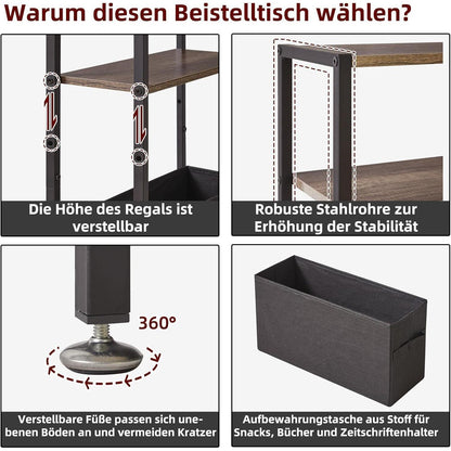 Beistelltisch mit Stauraum, schmaler