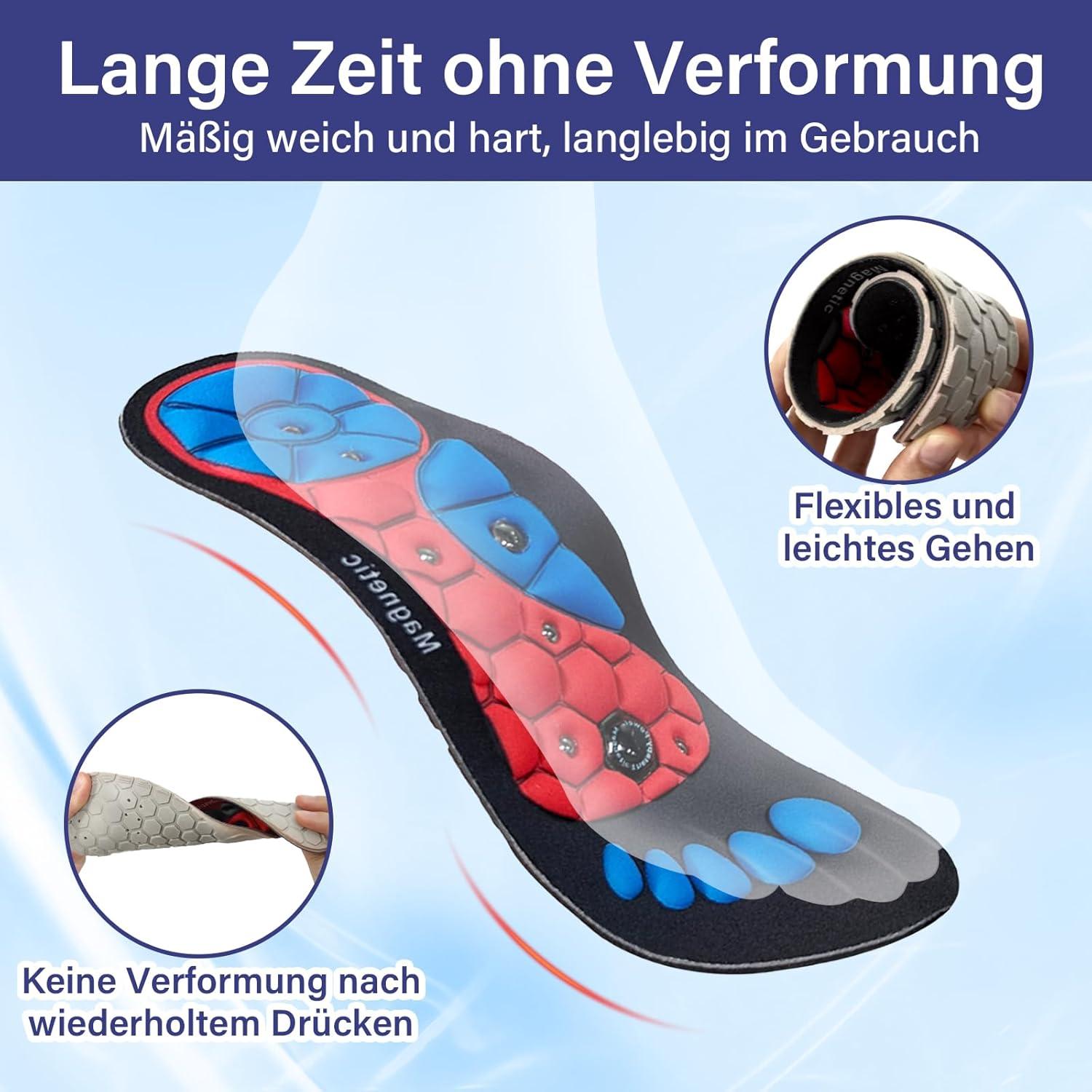 Magnetische Einlegesohlen Massage Akupunktur Orthopädische Plantarfasziitis