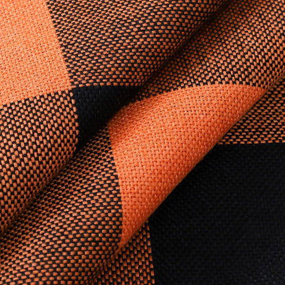 2x Kissenbezug Buffalo Plaid Schwarz Orange 30x50cm