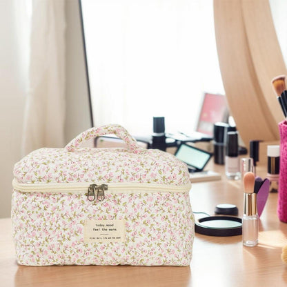3-teiliges Kosmetiktasche Set Blumenmuster Reise Make up Bag Aesthetic Stuff