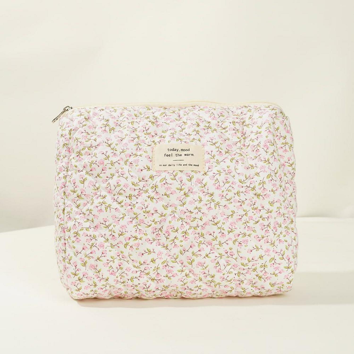 3-teiliges Kosmetiktaschen-Set Blumenmuster Reise Make-up Bag