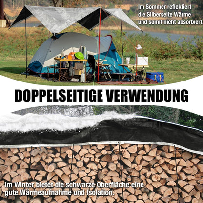 Abdeckplane 4x4m wasserdicht, reißfest & UV-stabil für Garten & mehr