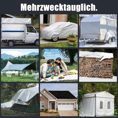 Abdeckplane 4x4m wasserdicht, reißfest & UV-stabil für Garten & mehr