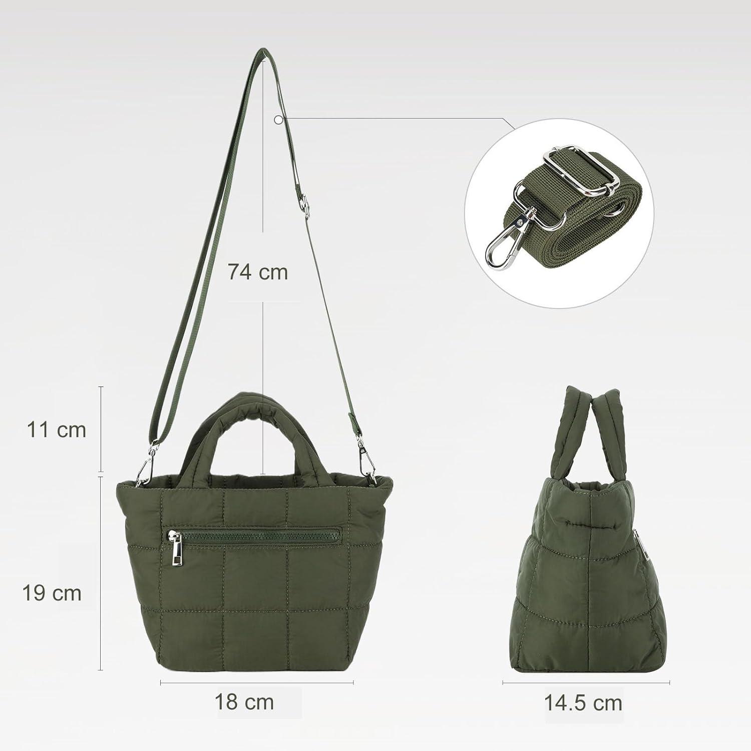 Mini Puffer Tote Bag Gesteppte Umhängetasche Leicht Crossbody Handtasche