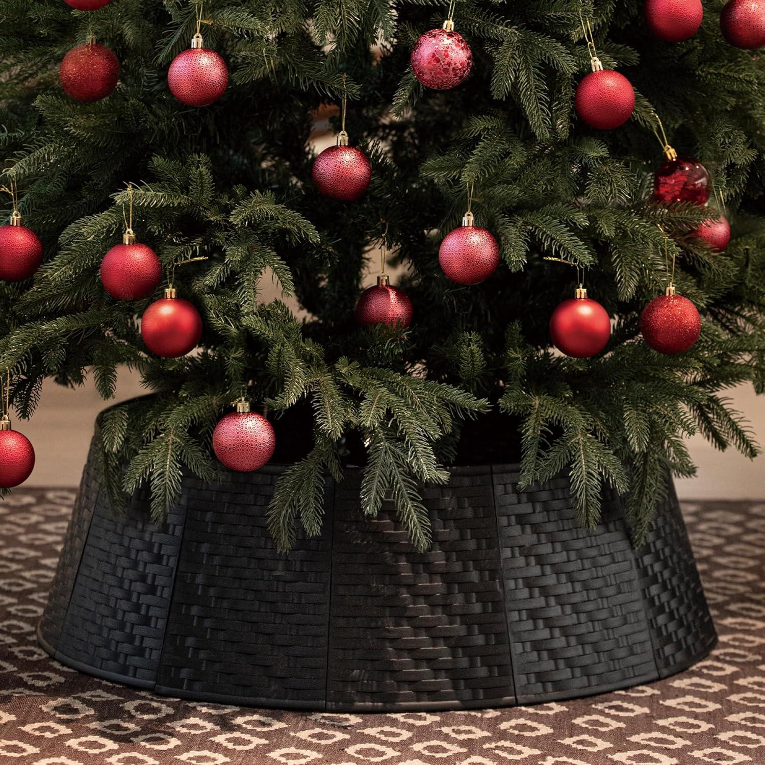 Weihnachtsbaumrock Kunststoff schwarz 71cm unten - Christmas Tree