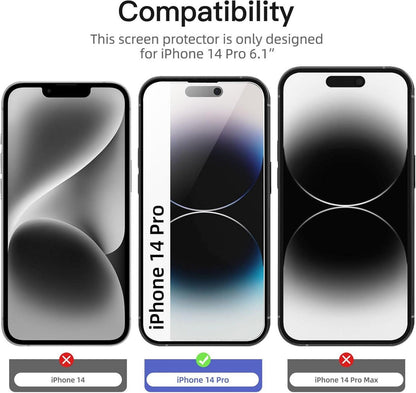 Sichtschutz Panzer Schutz Glas für iPhone 14 Pro 6,1 Zoll 3
