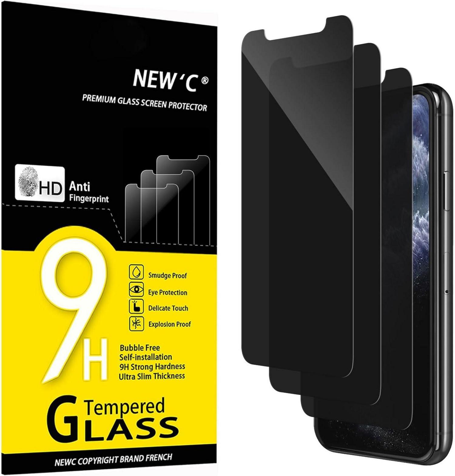 Sichtschutz Panzer Schutz Glas 3 Stück iPhone 11 Pro/X/XS 5,8 Zoll