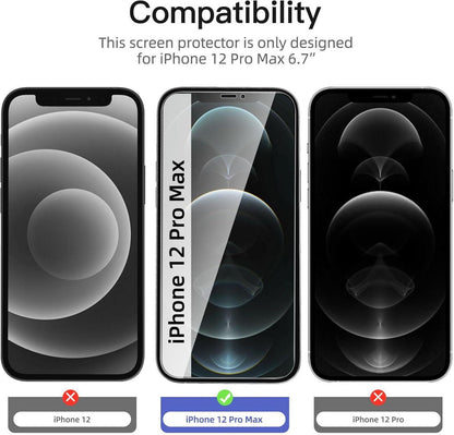 Sichtschutz Panzer Schutz Glas iPhone 12 Pro Max 6,7 Zoll 9H