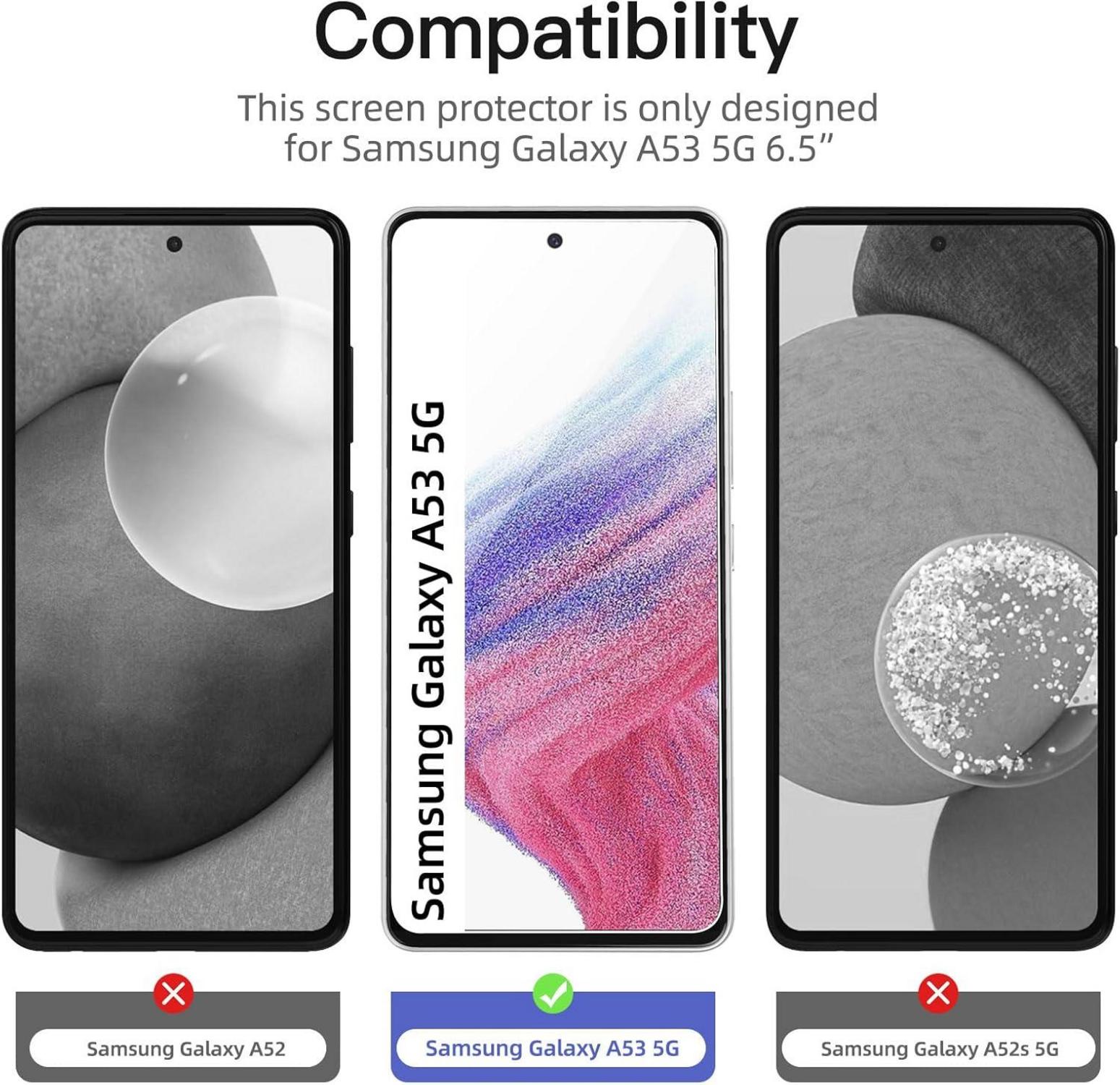 Sichtschutz Panzer Schutz Glas Samsung Galaxy A53 5G 3er Set