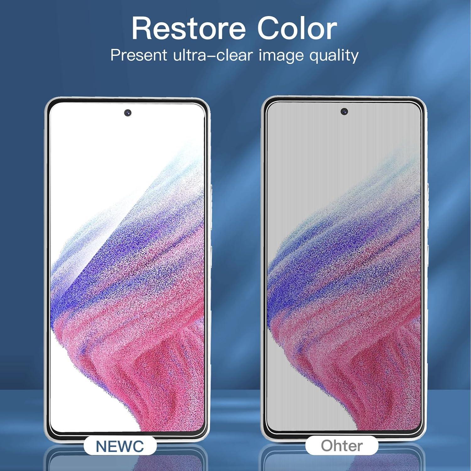 Sichtschutz Panzer Schutz Glas für Samsung Galaxy A53 5G, 3 Stück, 9H Härte