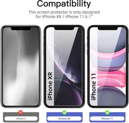 NEW'C Sichtschutz Panzer Glas für iPhone 11 & XR, 9H