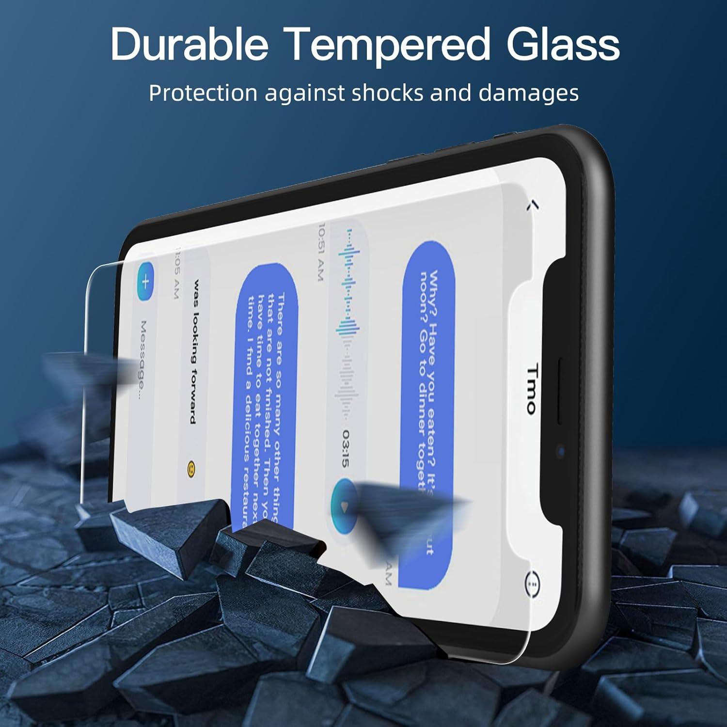 Sichtschutz Panzer Schutz Glas für iPhone 11 XR 6,1 Zoll, 3 Stück