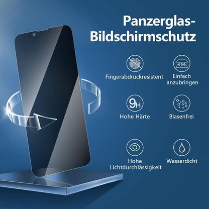Sichtschutz Panzerglas iPhone 13 Mini 5,4 Zoll Set 3x 9H