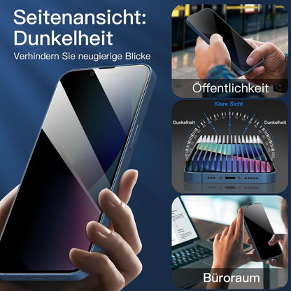 Sichtschutz Panzerglas iPhone 13 Mini 5,4 Zoll Set 3x 9H