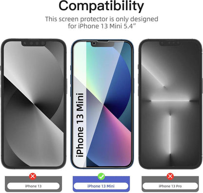 Sichtschutz Panzerglas iPhone 13 Mini 5,4 Zoll Set 3x 9H