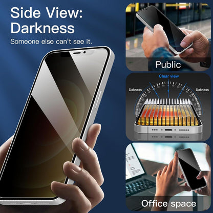 Sichtschutz Panzer Schutz Glas iPhone 12 12 Pro 6,1 Zoll 3 Stück