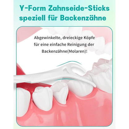 150 Stk. Zahnseide Sticks Y-Form für Backenzähne Dental