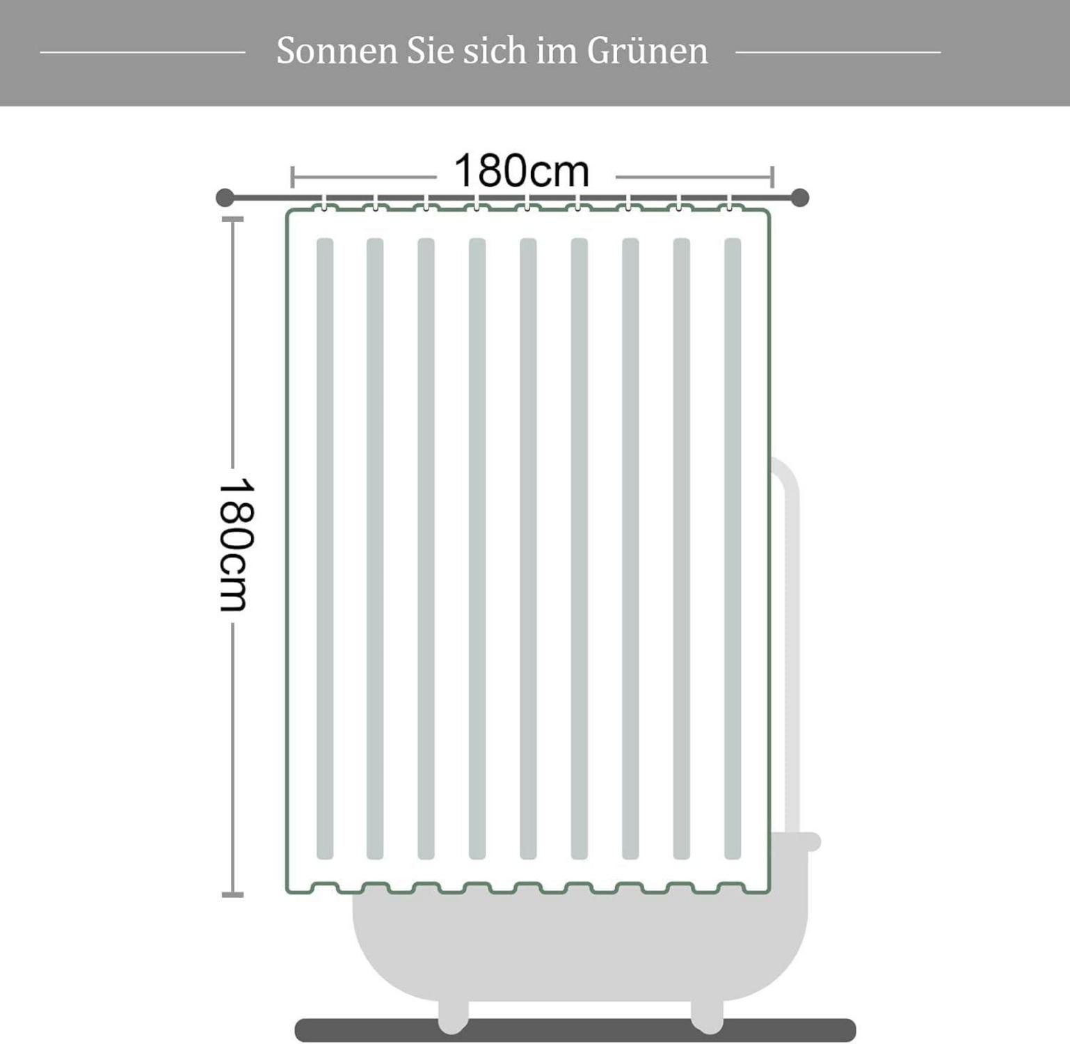 WONGS BEDDING Duschvorhang 180x180 Anti-Schimmel lila Blätter Pflanzen Polyester Waschbar