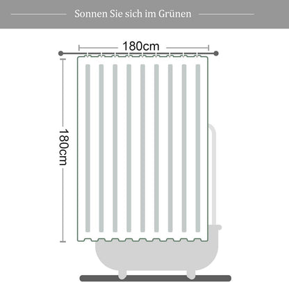 WONGS BEDDING Duschvorhang 180x180 Anti-Schimmel lila Blätter Pflanzen Polyester Waschbar