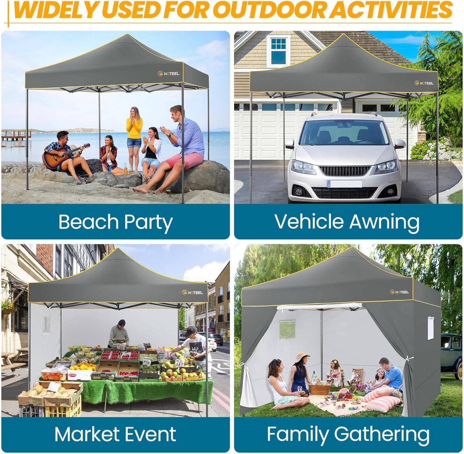 Faltpavillon 3x3 Wasserdicht Winterfest UV-Schutz Stabil