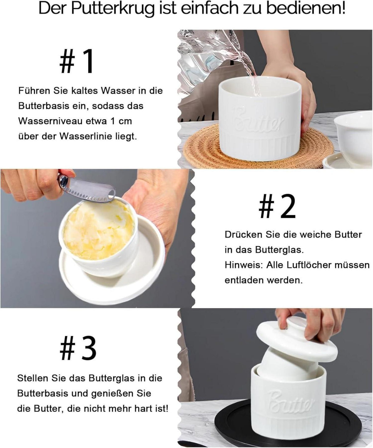 Theo&Cleo Französische Butterdose aus Porzellan
