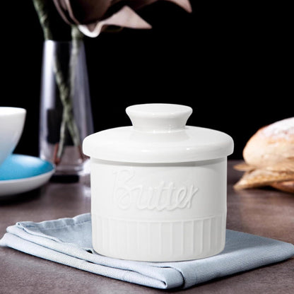 Französische Keramik Butterdose Vintage-Stil Porzellan