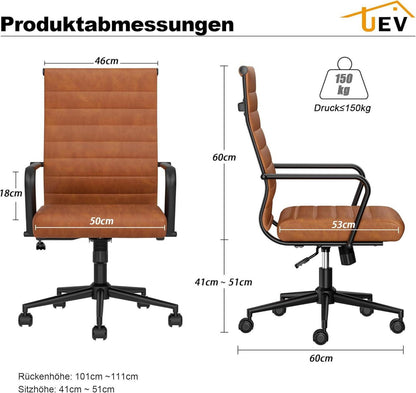 Ergonomischer Bürostuhl mit Wippfunktion und Lendenwirbelstütze