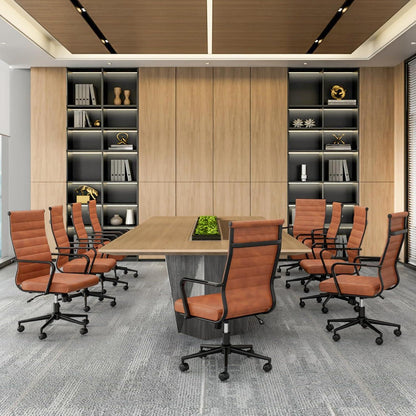 Ergonomischer Bürostuhl mit Wippfunktion bis 150 kg belastbar in Braun