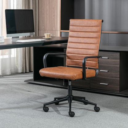 Ergonomischer Bürostuhl mit Wippfunktion bis 150 kg belastbar in Braun