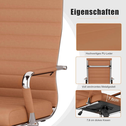 Ergonomischer Bürostuhl Wippfunktion belastbar 150 kg mit Armlehne