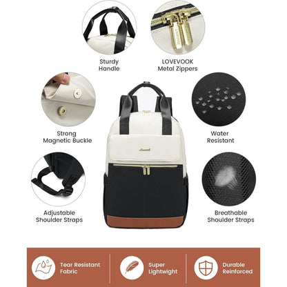 LOVEVOOK Damen Rucksack 17 Zoll Laptop Schulrucksack